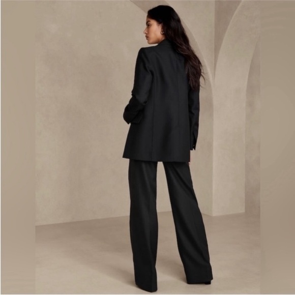 NWT! Banana Republic Black Lido Sculpted Wool Blazer - Multiple Sizes 💙 - Picture 5 of 8